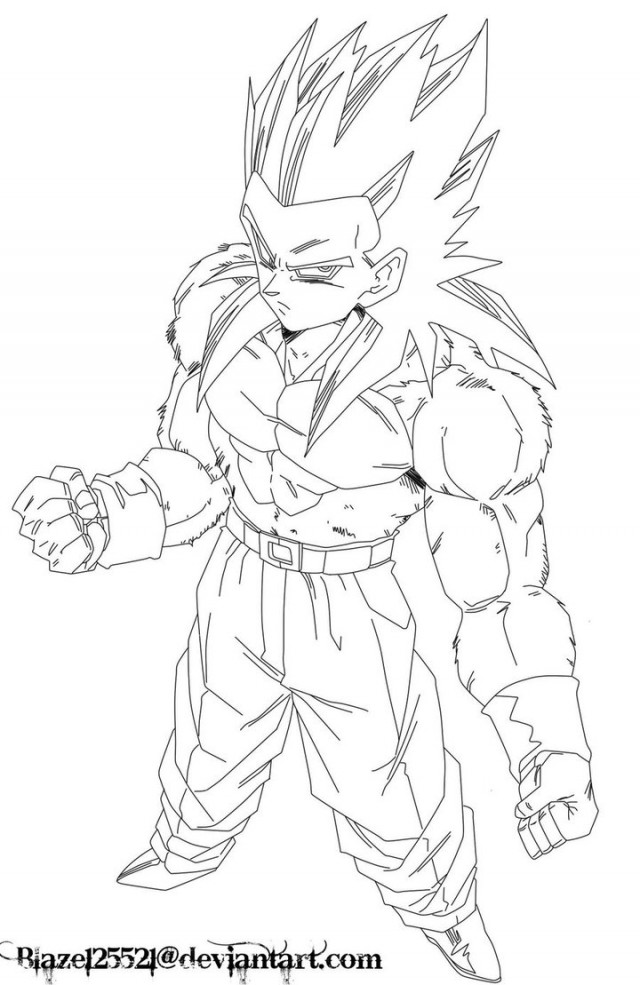 640x985 How To Draw Dragon Ball Z Goku Super Saiyan 4