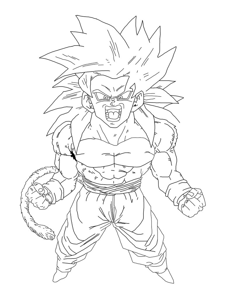 Goku Super Saiyan 4 Drawing at GetDrawings | Free download