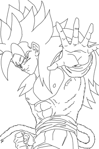 320x480 Super Saiyan 4 Coloring Page Free Printable Coloring Pages