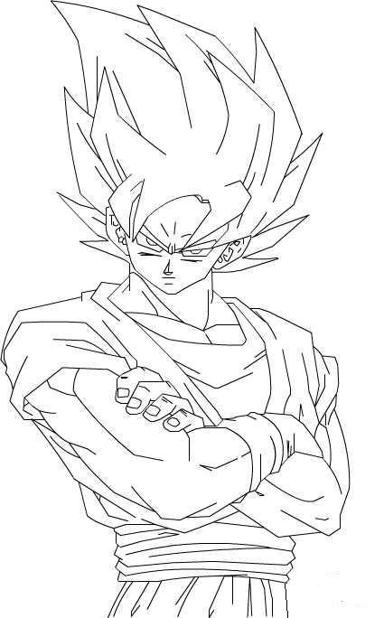 425x684 Goku Super Saiyan By Luis The Hedgehog
