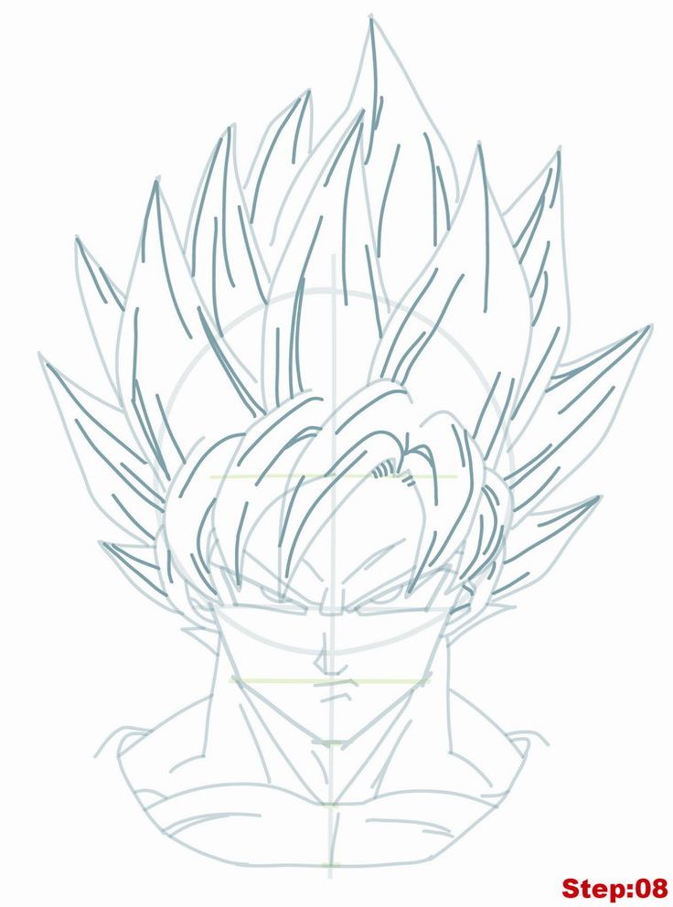 736x992 How To Draw Goku Super Saiyan Step By Step Inderecami Drawing