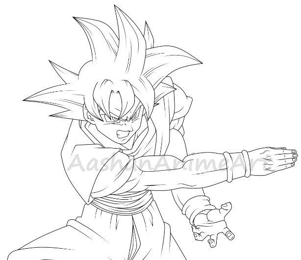 Goku Super Saiyan God Drawing at GetDrawings | Free download