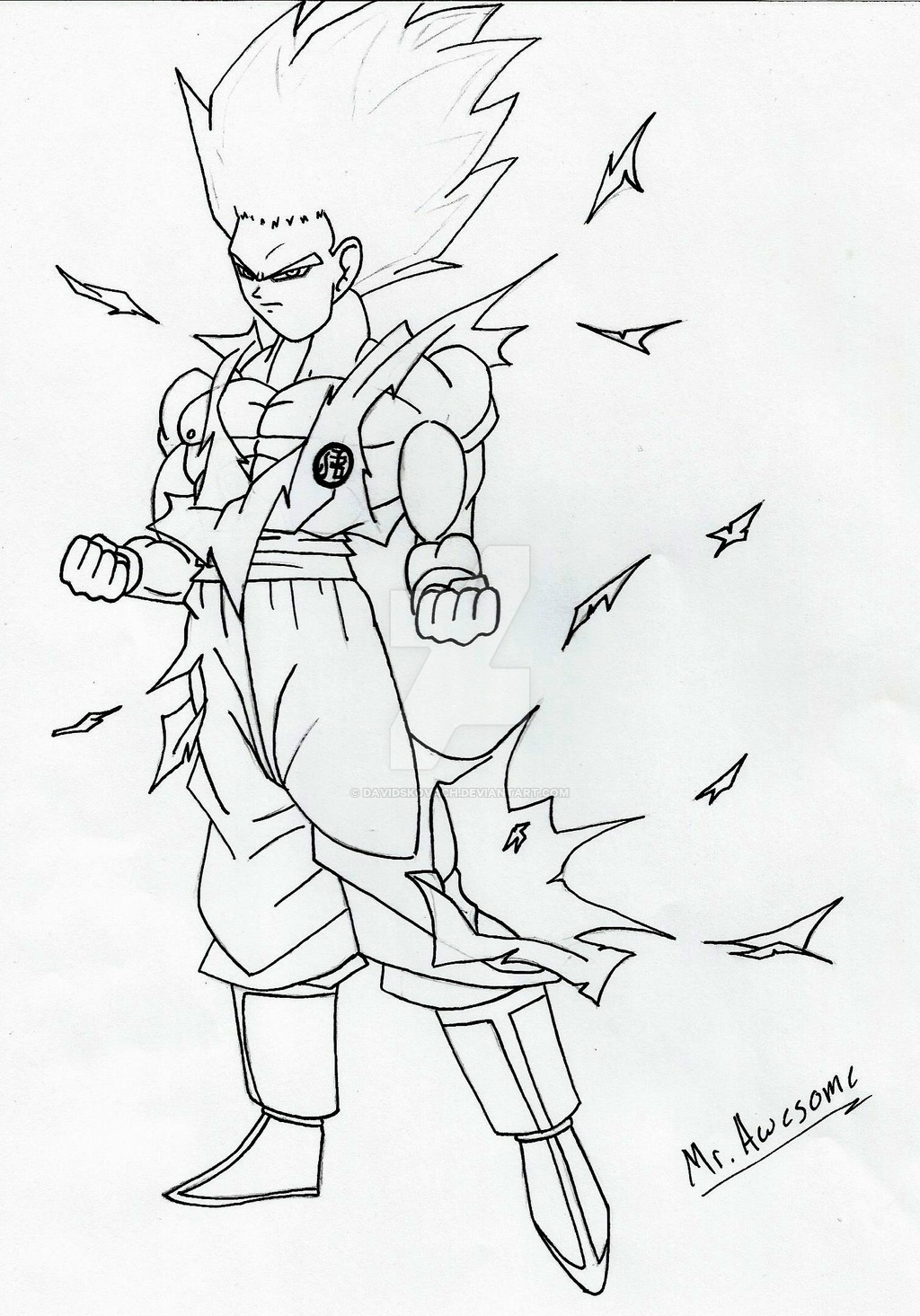 1024x1465 Goku Super Saiyan God V2 Line Art By Davidskovach
