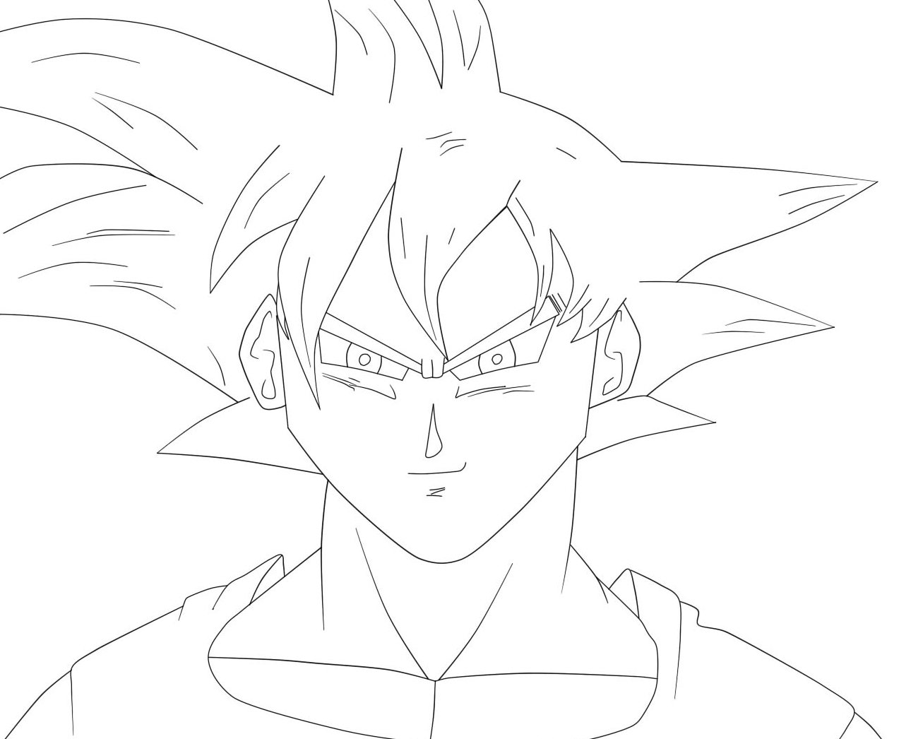 1273x1046 Super Saiyan God Goku (Black And White Version) By Suxgotav