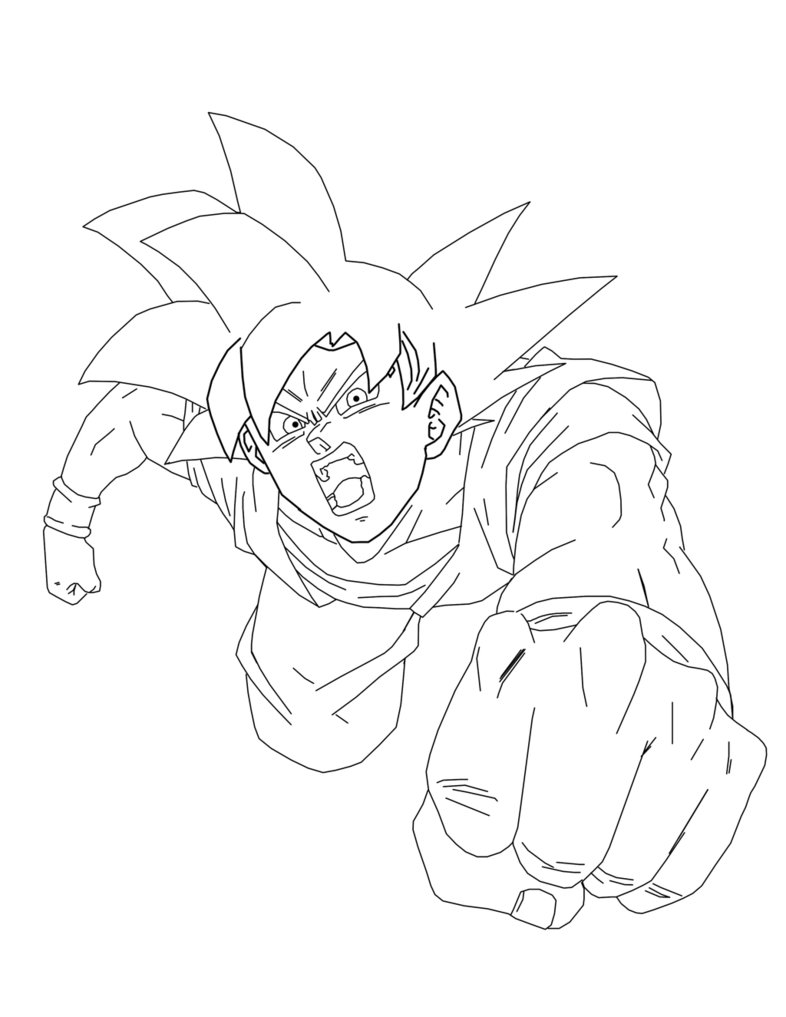 Goku Super Saiyan God Drawing at GetDrawings | Free download