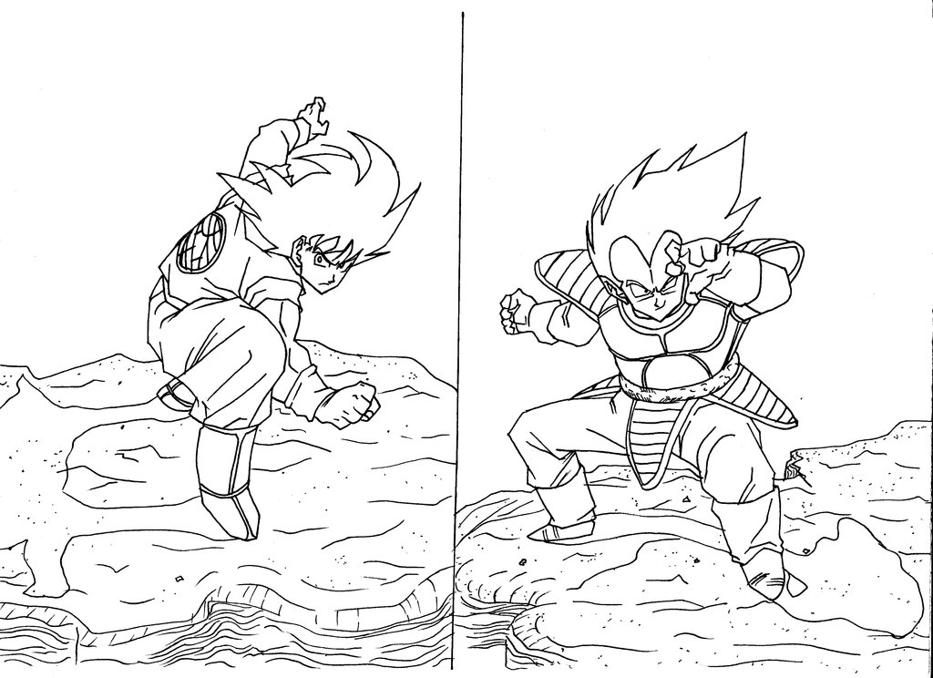 1024x744 Goku Vs Vegeta 1 By Gerrypro