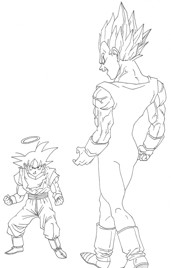 Goku Vs Vegeta Drawing At Getdrawings Free Download