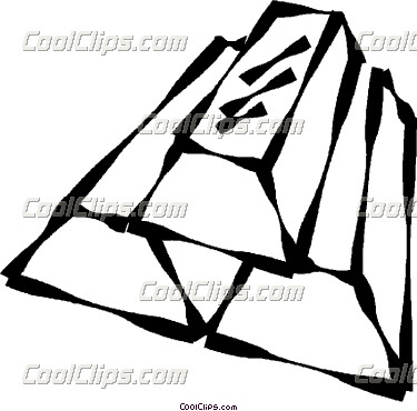 375x370 Gold Bars Vector Clip Art