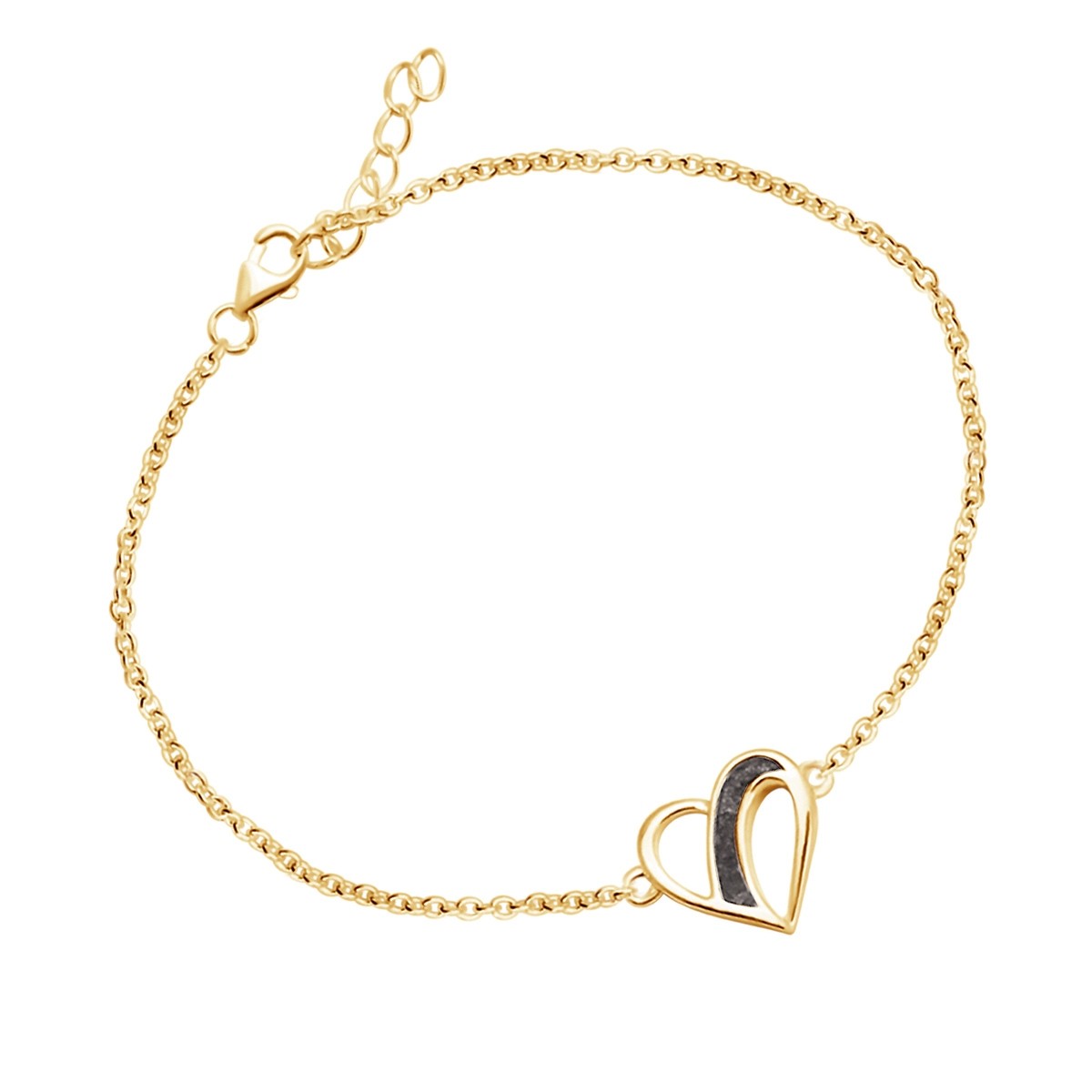 1200x1200 Heart Gold Delicate Chain Bracelet Dune Jewelry