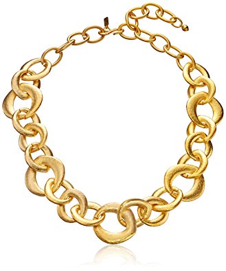 329x395 Kenneth Jay Lane Satin Gold Chain Link Necklace, 22