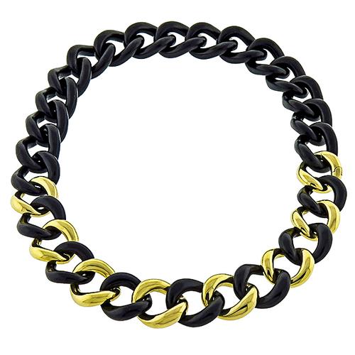 500x500 Wood Amp Gold Chain Necklace Estate Necklace Chains