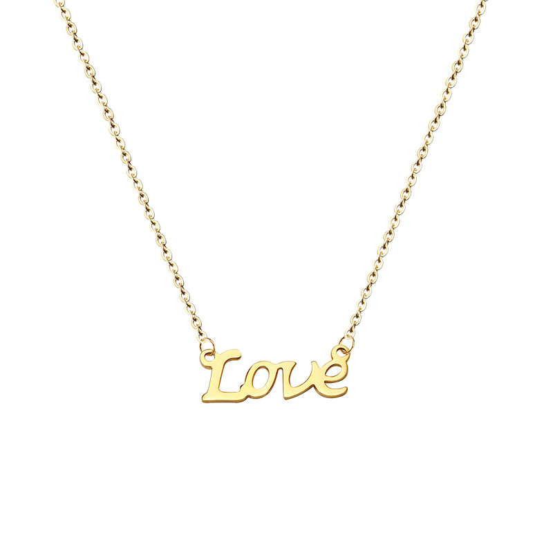 800x800 Custom Gold L O V E Name Necklace,personalized Name Necklace