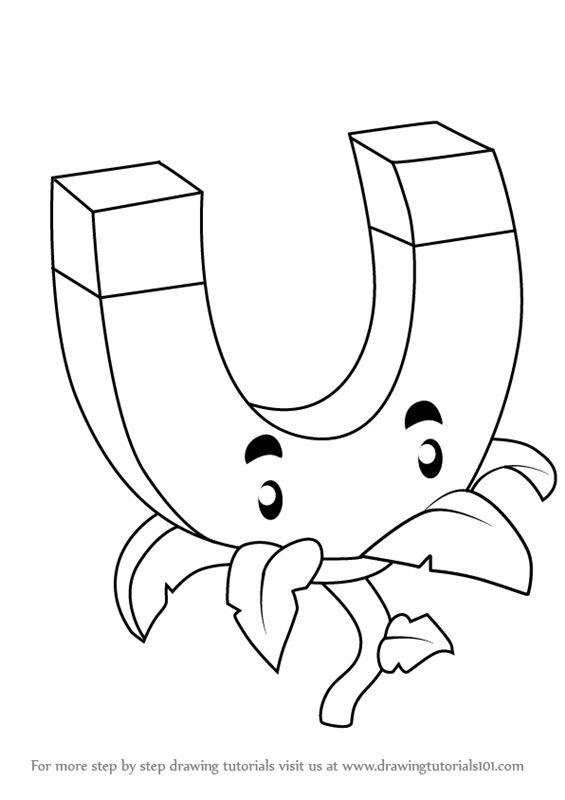 565x800 Learn How To Draw Gold Magnet From Plants Vs. Zombies (Plants Vs