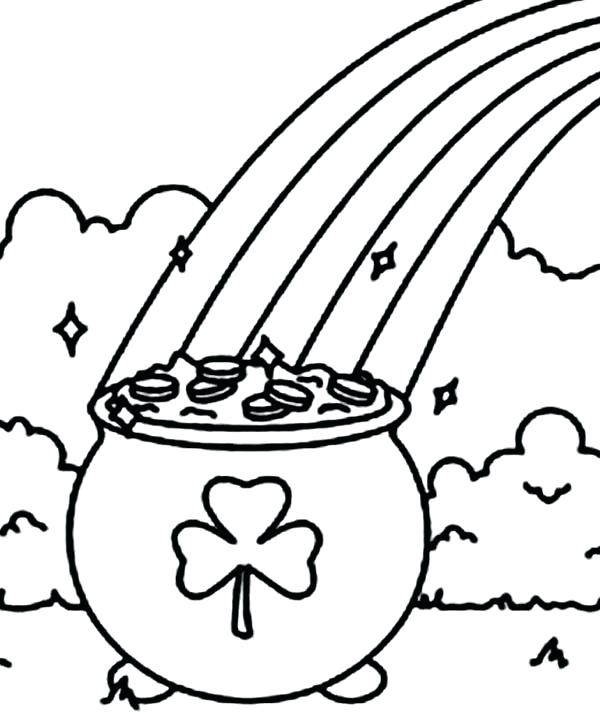 600x714 Pot Of Gold Coloring Page 28160