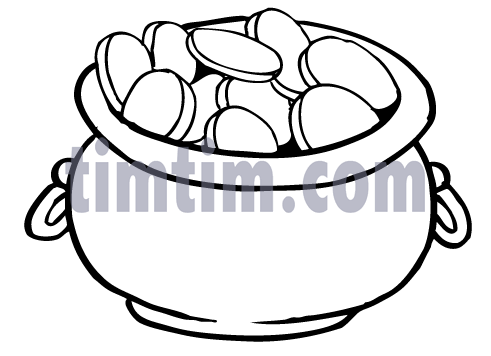 491x356 Free Drawing Of A Pot Of Gold Bw From The Category Computers