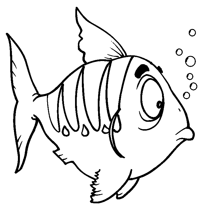 700x782 Goldfish Coloring Page