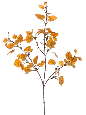 360x480 Artificial Aspen Leaf Spray In Yellow Gold