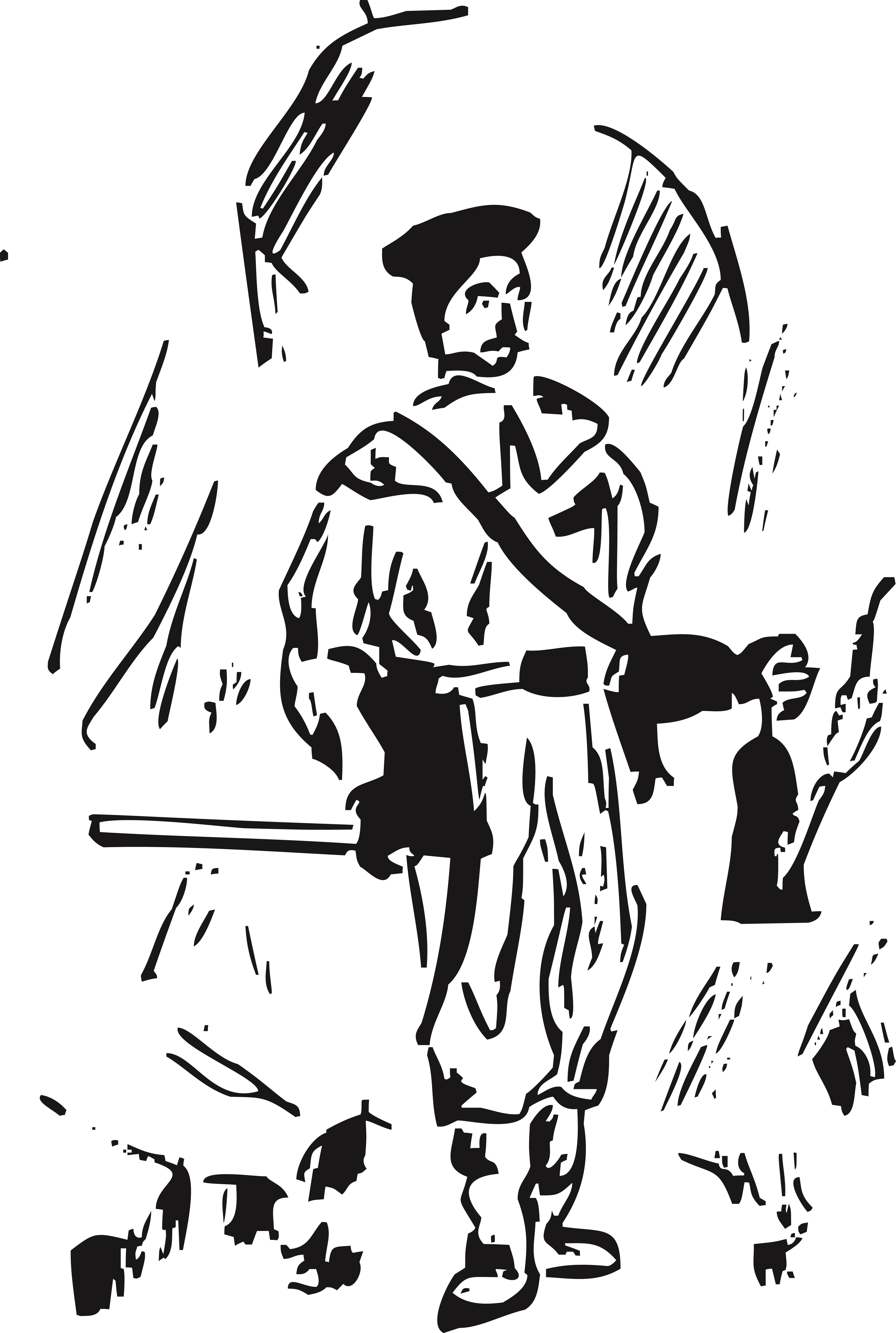 4000x5948 Clipart Of A Miner