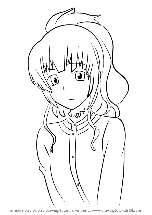 596x843 Learn How To Draw Shi From Golden Time (Golden Time) Step By Step