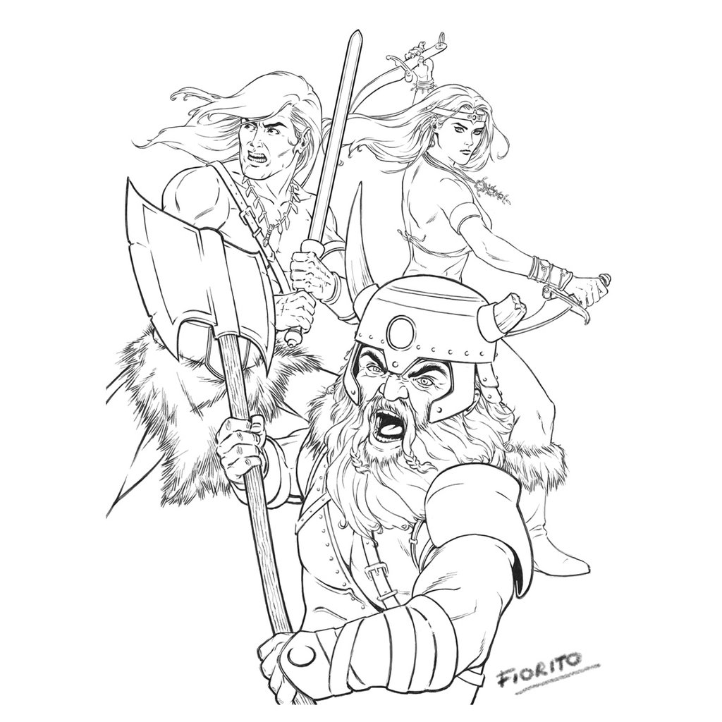 1024x1024 Golden Axe Sketch By Mfiorito