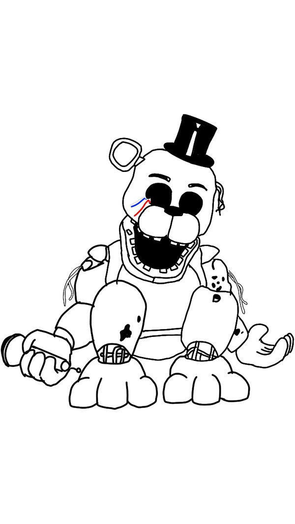 Ignited Freddy Coloring Pages Printable Coloring Pages