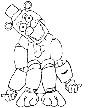 354x365 Golden Freddy Sketch By Sarathehedgehog17