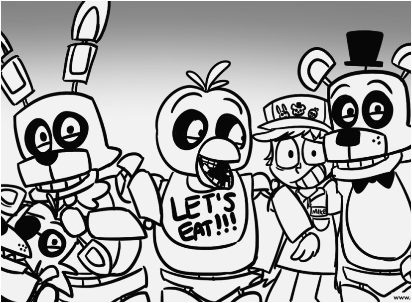 827x609 Images Of Freddy Fazbear Coloring Sheets