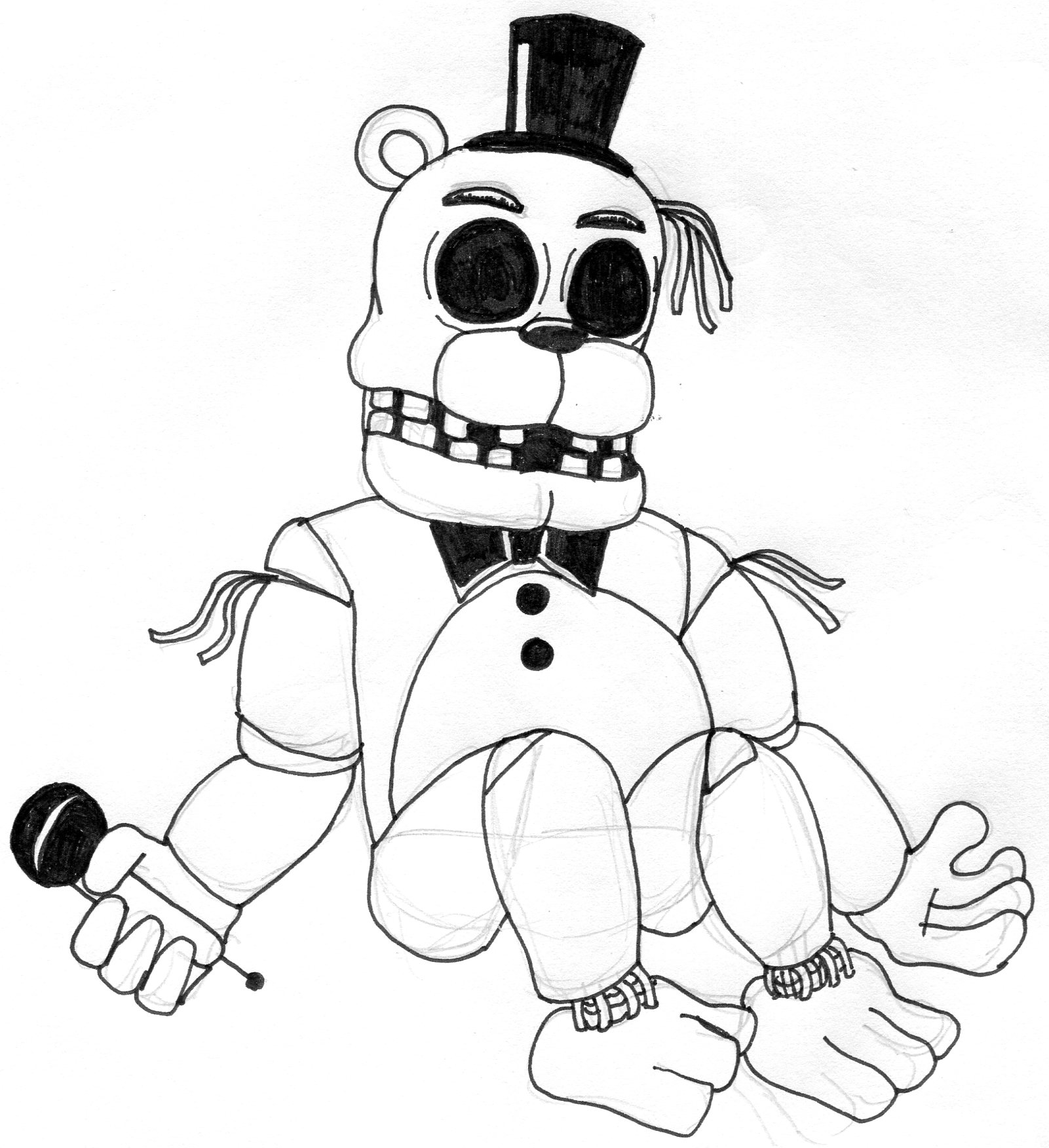 1601x1752 Fnaf 3's Shadowgolden Freddy Thing [Draw For Me! Request