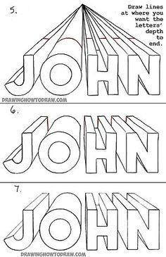 236x365 How To Draw Your Name With A One Point Perspective In Intro To Art