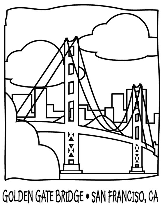 564x715 Golden Gate Bridge Drawing Golden Gate Bridge