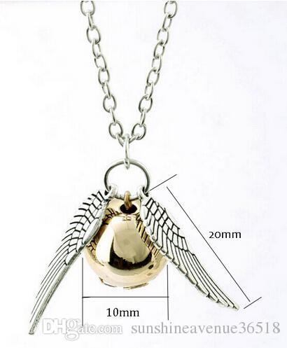 410x497 New Arrive Harry Potter Necklace Fine Jewelry Angel Wing Charm