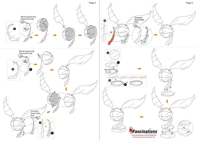 650x460 The Golden Snitch 3d Metal Model Kit