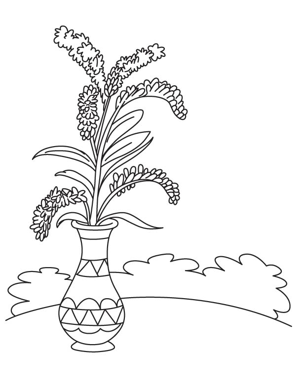 612x792 Goldenrod Vase Coloring Page Download Free Goldenrod Vase