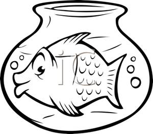 300x263 Black And White Goldfish In A Bowl