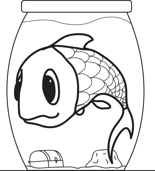 632x700 Fish Bowl Coloring Sheet Joandco.co