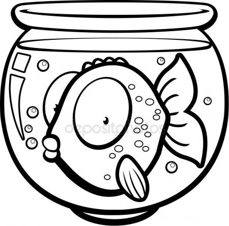 450x443 Cartoon Goldfish Bowl Stock Vector Cthoman