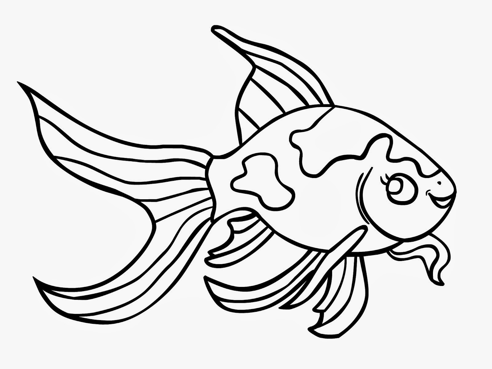 1600x1200 Excellent Design Ideas Goldfish Outline Black White Free Stock