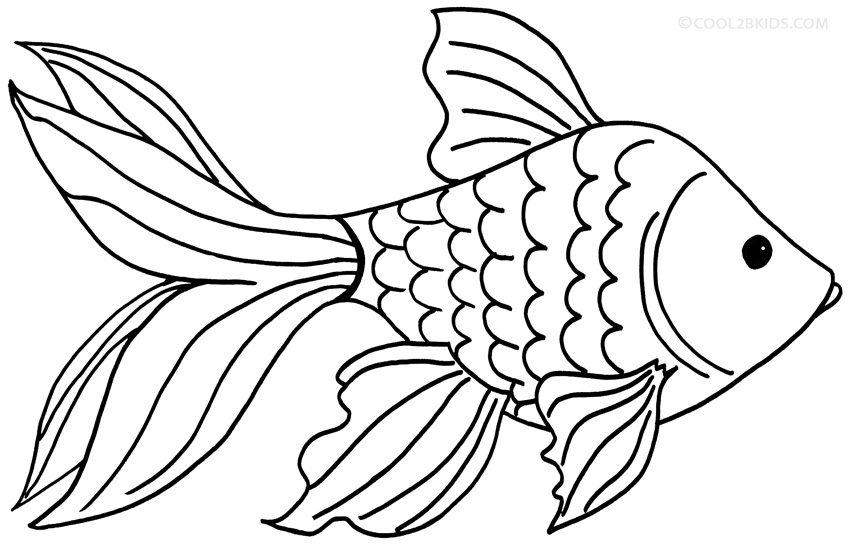 850x548 Printable Goldfish Coloring Pages For Kids Cool2bkids
