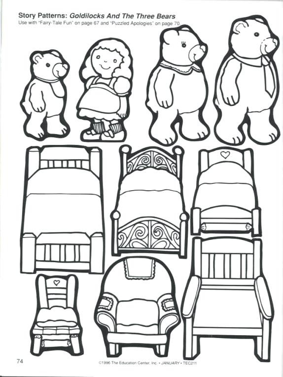 574x765 Goldilocks Coloring Pages And The Three Bears Three Bears Coloring