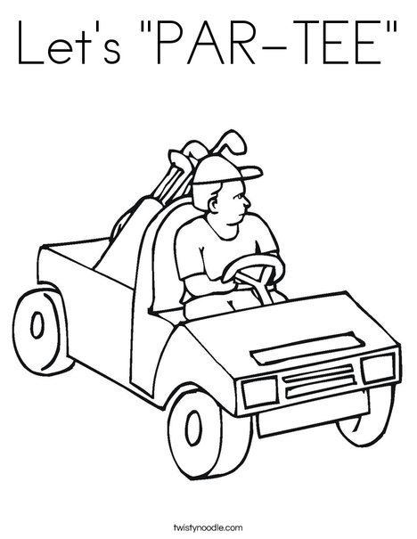 468x605 Golf Cart Coloring Page Golf Cart Coloring Page
