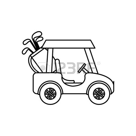 450x450 Golf Cart Isolated Icon Vector Illustration Design Royalty Free