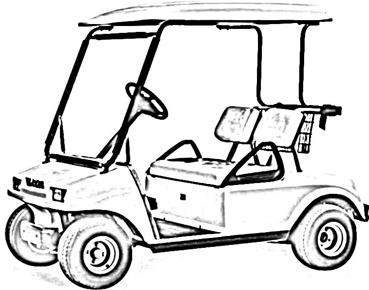 Golf Cart Drawing at GetDrawings | Free download