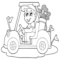 200x200 Boy Riding A Golf Cart Coloring Pages Surfnetkids
