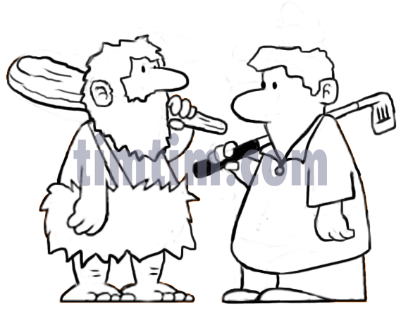 569x458 Free Drawing Of 2 Golf Men With Clubs Bw From The Category Sports