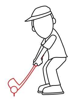 250x332 Drawing A Cartoon Golfer