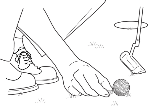 500x357 Golf Ball Location Marker Public Domain Vectors