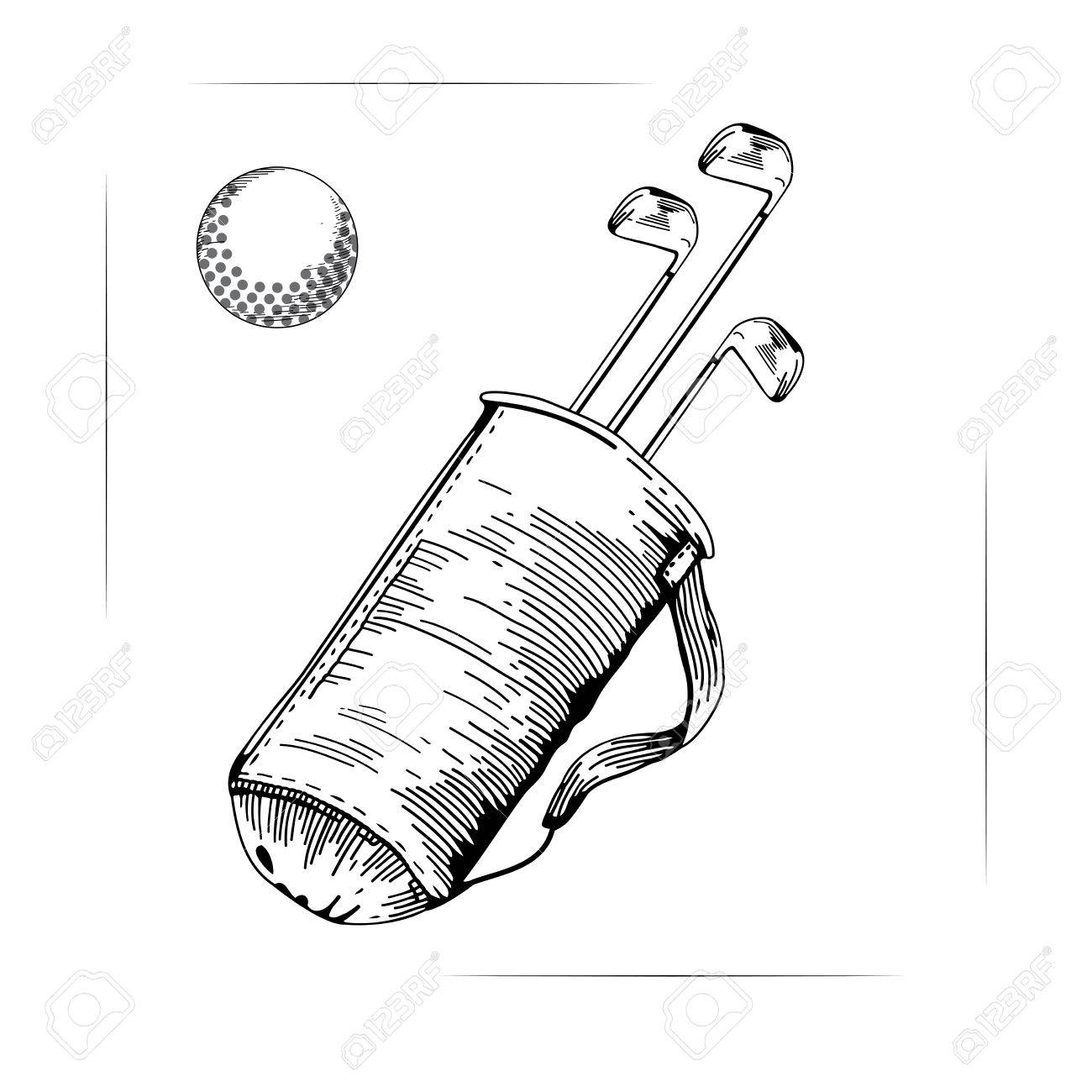 1300x1300 Golf. Vintage Icon Golf Bag.vector Golfing Champion Icons. Emblems