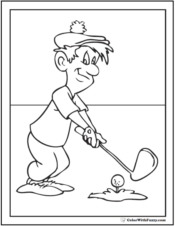 590x762 Special Golf Coloring Pages