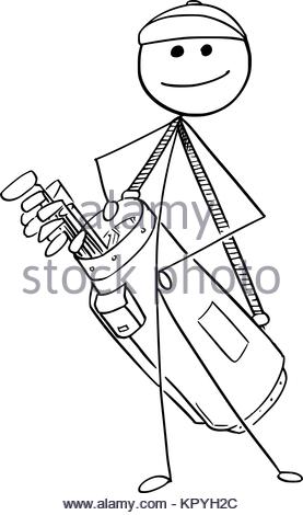277x470 A Vector Illustration Of Golf Clubs And A Golf Bag Stock Vector