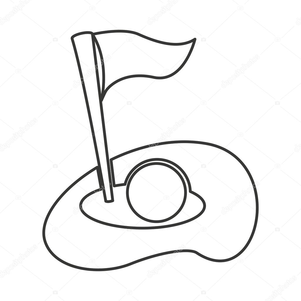 1024x1024 Golf Hole Flag Icon Stock Vector Yupiramos